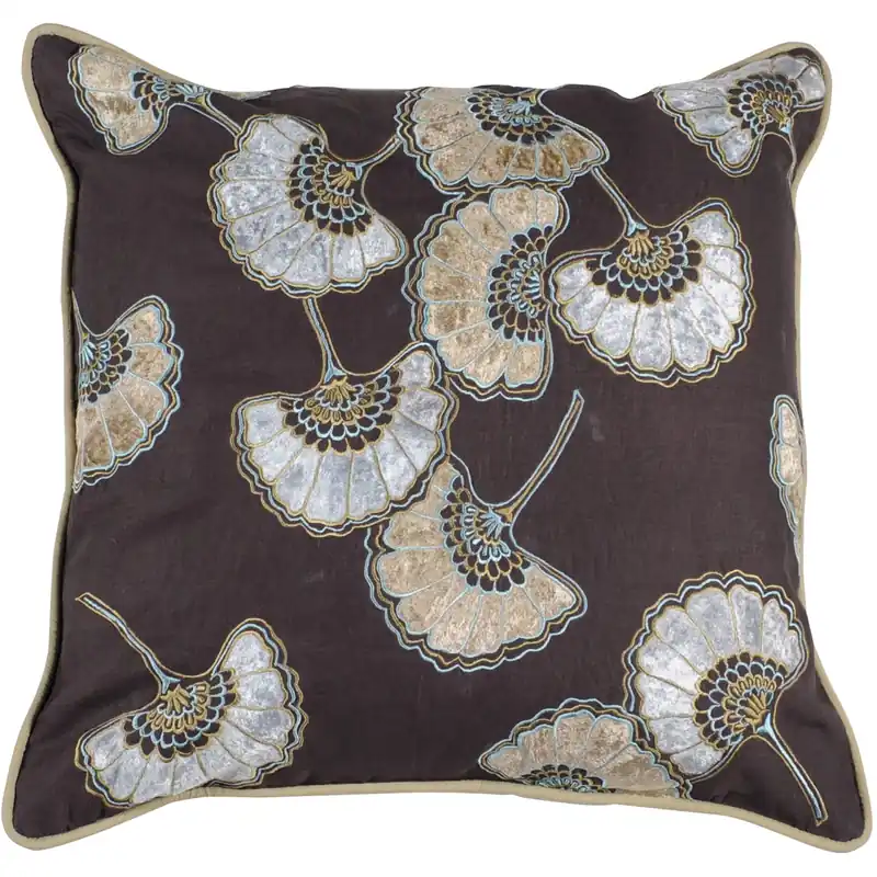 Handmade Decorative Pillows 22 inch Tan, Navy, Light Gray, Aqua Pillow Kit