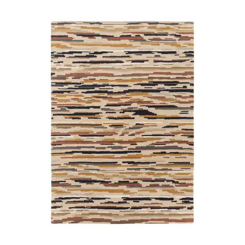 Harlequin 144 X 108 inch Neutral and Black Area Rug, Wool Brand New