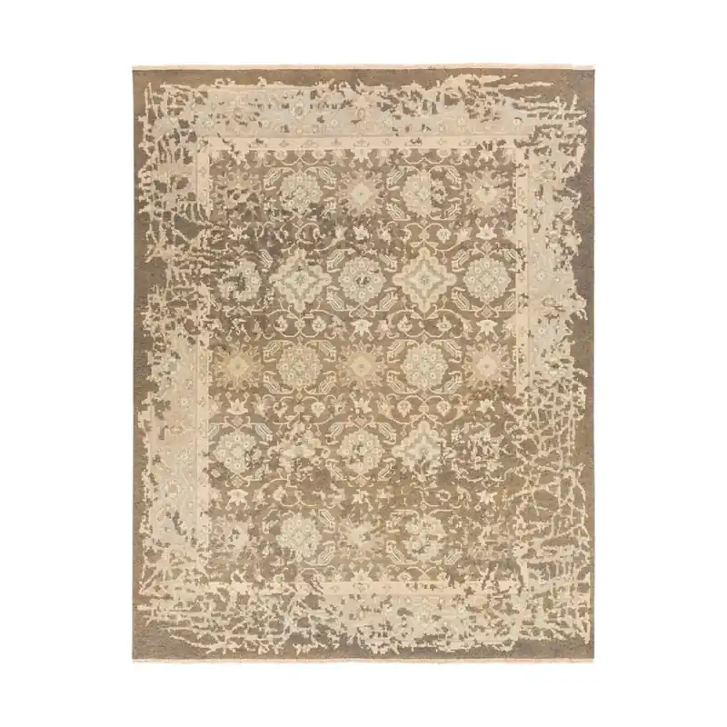 Handmade Latimer 36 X 24 inch Camel/Taupe/Medium Gray/Sea Foam/Denim/Cream Rugs, Wool and Cotton