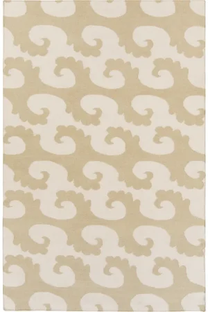 Yacht Club 63 X 39 inch Khaki, Cream Rug Express Delivery