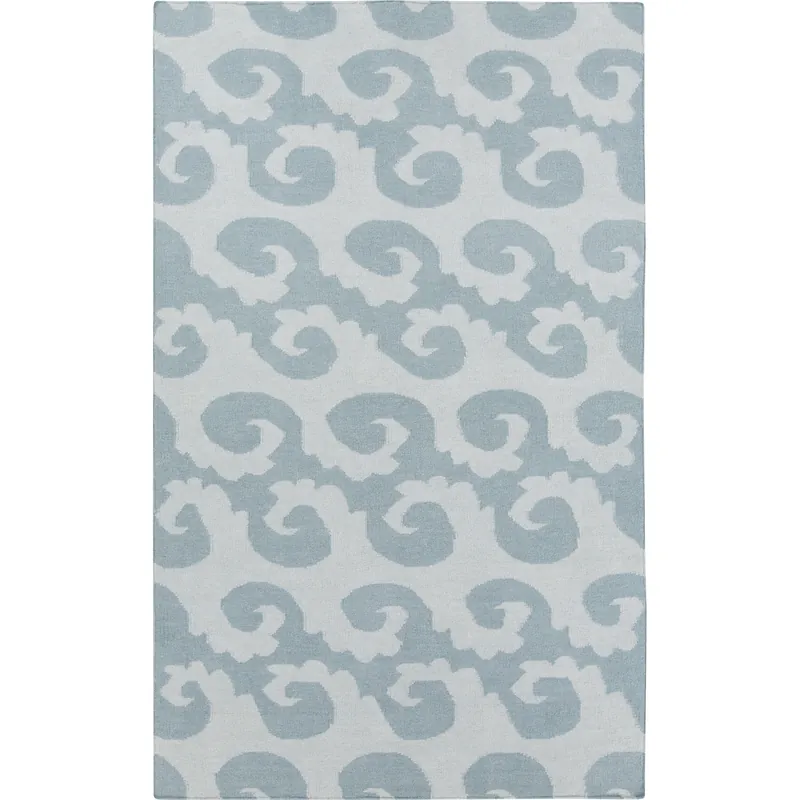 Yacht Club 132 X 96 inch Sky Blue, Aqua Rug Fan Favorite