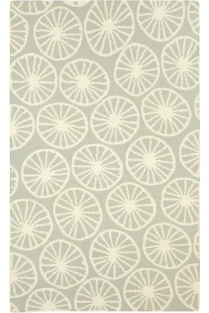 Yacht Club 132 X 96 inch Aqua, Ivory Rug No Minimum Order