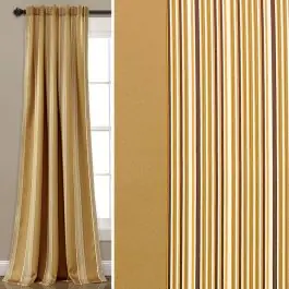 Free Returns Taupe Room Darkening Curtain Panel Set of 2