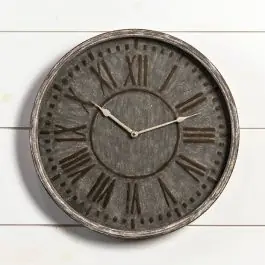 Order Now Round Rustic Metal Clock