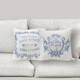 Embroidered Throw Pillow With Saying Set of 2 Fan Favorite