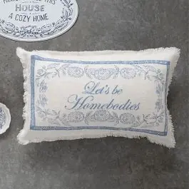 Secure Checkout Embroidered Lumbar Pillow With Saying