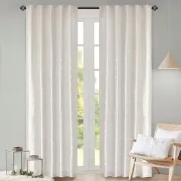 Cotton Jacquard Pom Pom Window Panel 84 Inch Flash Sale