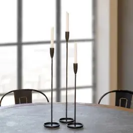 Worldwide Shipping Old World Inspiration Iron Candle Holders Set of 3