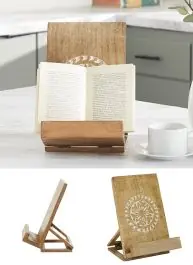 While Supplies Last Patterned Wooden Tabletop Book Holder