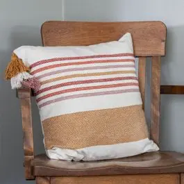 Latest Striped Hand Woven Throw Pillow