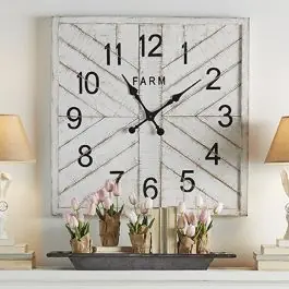 Price Cut Square Fir Wood Wall Clock