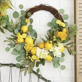 Decorative Mixed Lemon Wreath Professional Grade