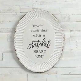Last Chance Grateful Heart Plate Plaque