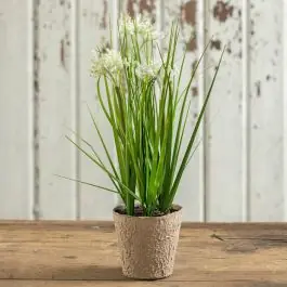 Low Price Potted Faux Flowering Grass Plant