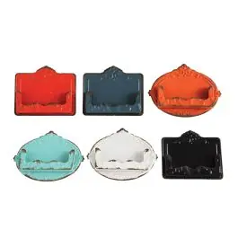 Rustic Metal Business Card Holders Set of 6 Premium
