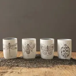 Stoneware Tumbler With Insects Set of 4 Buy Direct
