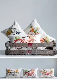 Bicycle Gardening Accent Pillow Set of 3 Discount