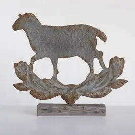 Must Have Sheep Decor With Wood Base