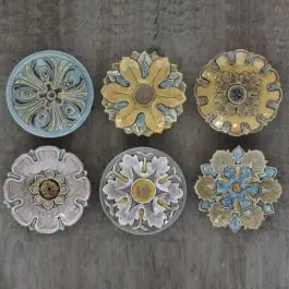 Low Price Terra Cotta Plates Wall Decor Set of 6