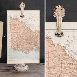 Shop Now Antiqued Photo Clip Stand Cream