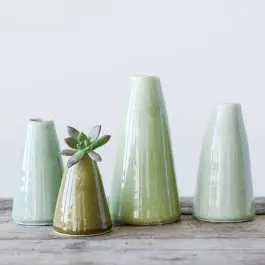 Free Shipping Terracotta Bud Vase Collection Set of 4