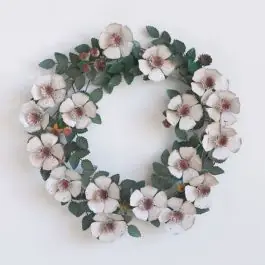 Hand Painted Metal Flower Wreath Next Day Delivery