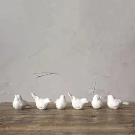White Ceramic Birds Set of 6 Editor’s Pick