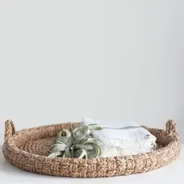 Don’t Miss Out Round Bangkuan Braided Tray With Handles
