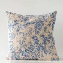 Premium Cotton Chambray Toile Throw Pillow
