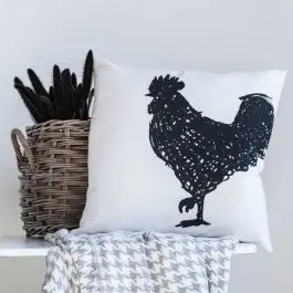 Modern Style Rooster Pillow Brand New