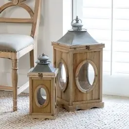 Rustic Farmhouse Dormer Lanterns Set of 2 Cheap