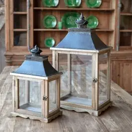 Display Style Candle Lantern Set of 2 Clearance