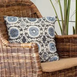 Printed Cotton Accent Pillow Brand New