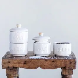 Limited Edition Stackable Salt and Pepper Pinch Pots