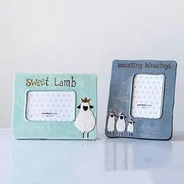 Sweet Sheep Embossed Stoneware Photo Frame Set of 2 Get Yours