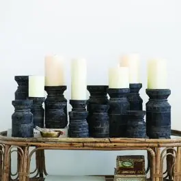 Vintage Wood Candle Holder Collection Set of 6 Top Rated