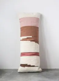Soft Hues Cotton Kilim Lumbar Pillow Super Sale