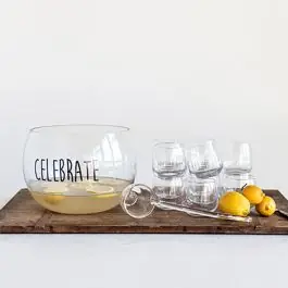 Celebrate Punch Bowl Set 14 Piece Set Big Sale