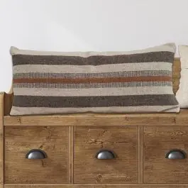 Striped Farmhouse Lumbar Pillow New Release