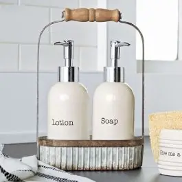 Factory Price Soap and Lotion Caddy Set