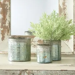 In Demand Matte Glass Cylinder Planter Collection Set of 3