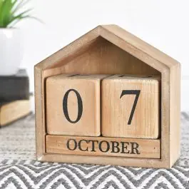 Perpetual Wood House Calendar Instant Buy
