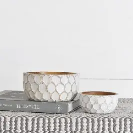 Mega Sale Carved Textured Bowls Set of 2