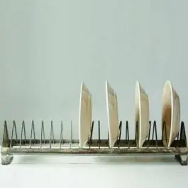 Crafted Metal Chicken Feeder Plate Rack