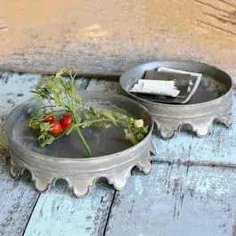 Round Crown Trim Display Tray Set of 2 Original
