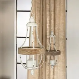 Flash Sale Hanging Farmhouse Candle Lantern Set of 2