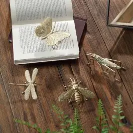Metallic Cast Iron Insects Set of 4 Fresh Stock