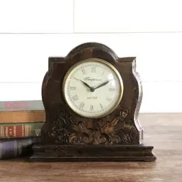 Ornate Carved Mango Wood Clock No Minimum Order