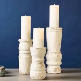 Limited Time Weathered Country Candle Holder Set of 3