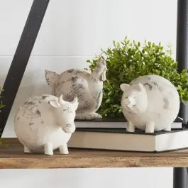 Weathered Barnyard Animal Figurines Set of 3 Fast Shipping